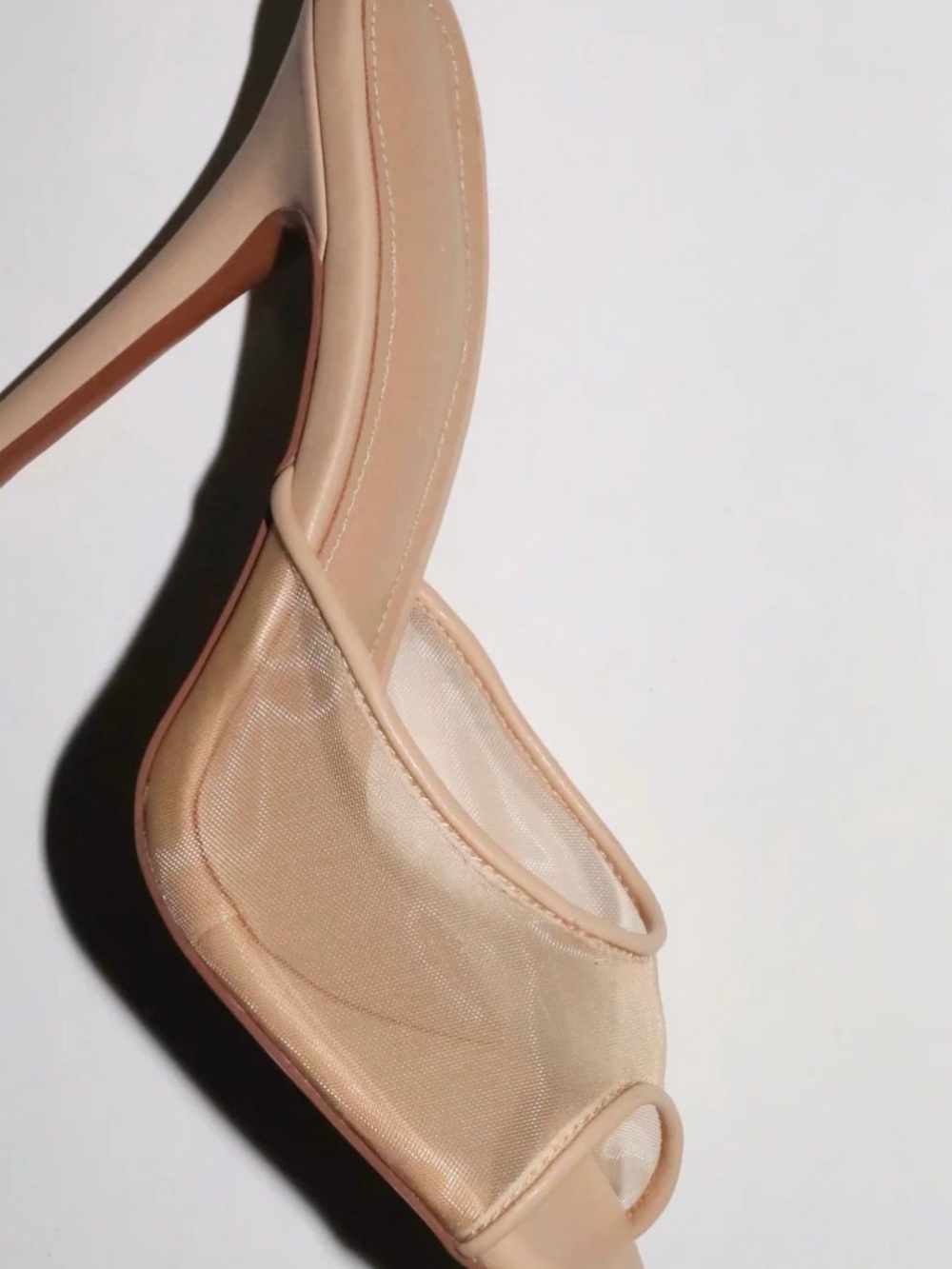 FORD NUDE MESH OPEN TOE MULES - Picture 5 of 11